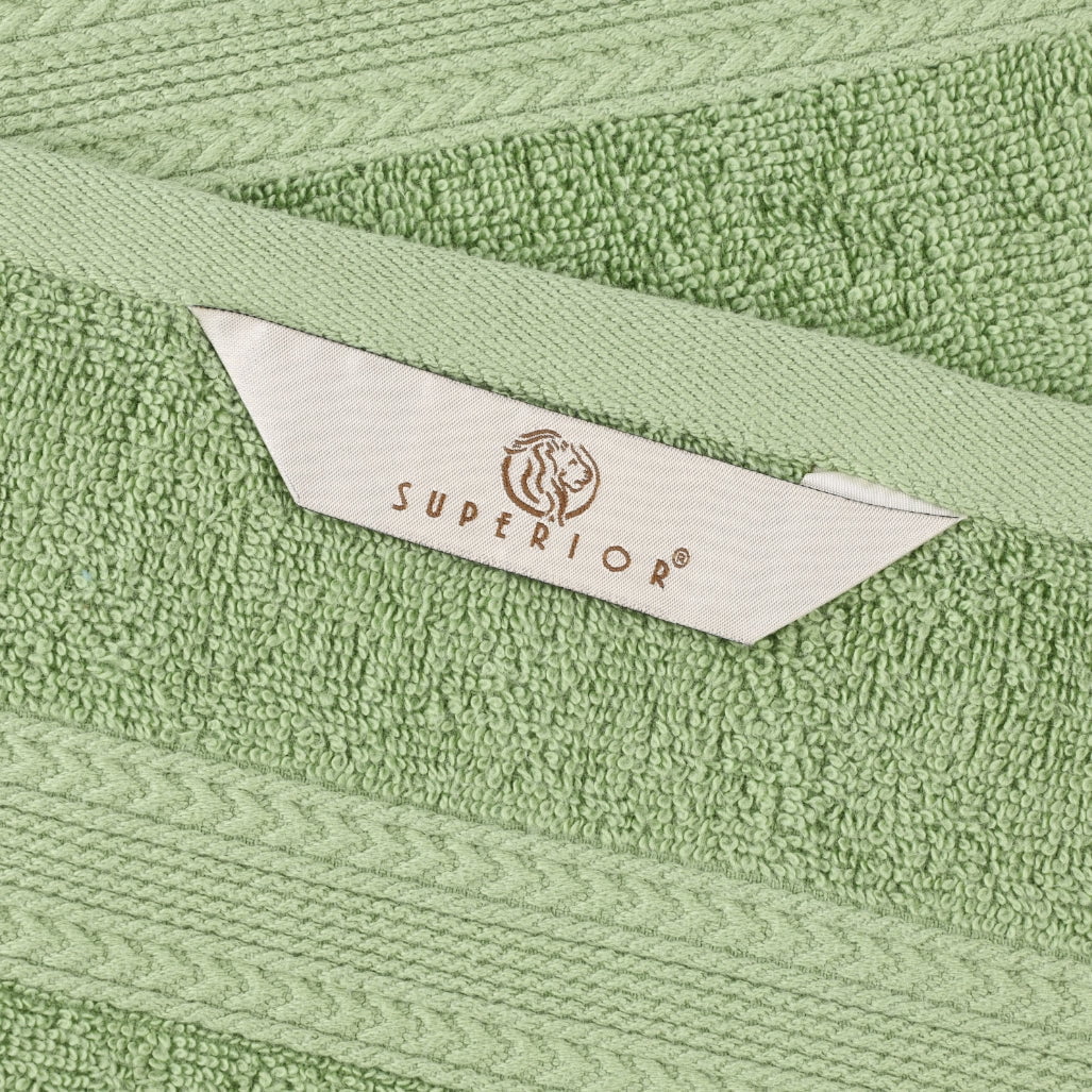 Superior Eco-Friendly Cotton 8-Piece Assorted Towel Set, Terrace Green
