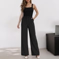 thumbnail image 2 of YFELWZ Combinaisons Sans Manches pour Femmes Grande Taille Petite Régulière T-Shirt Décontracté Ample Noir S, 2 of 5