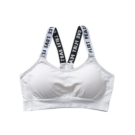 

DORKASM Seamless Wireless Bralettes for Women V Neck Cami Strap Sports Bra One Size Gray