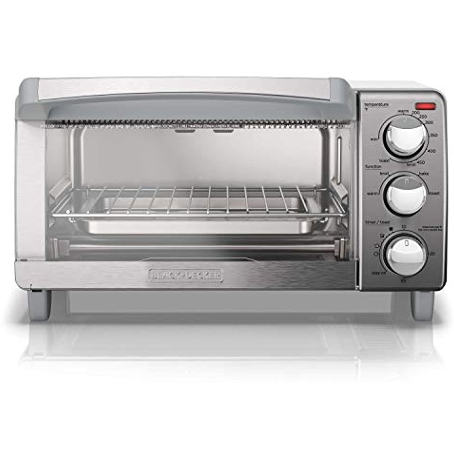 Black & Decker Toaster Oven TO1755SBC Natural Convection 4-Slice Toaster  Oven