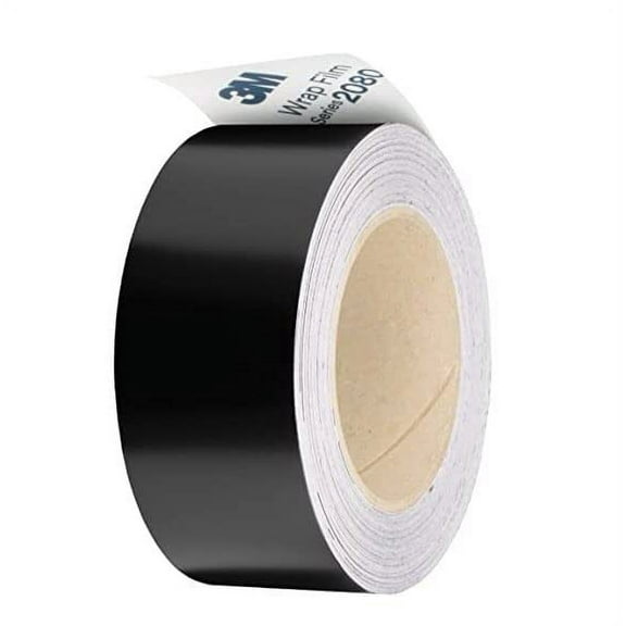 3M Black Vinyl Wrap Film Series 2080 1080 Kit for Black Satin Out Chrome Delete Window Trim Door Trim Free Tool Kit (Satin Black, 2 Inches 5FT)