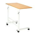 thumbnail image 4 of SalonMore Adjustable Height Side Table,Protable Laptop Table,Rolling Computer Desk Stand,Study Workstation,Beech Wood Color, 4 of 17