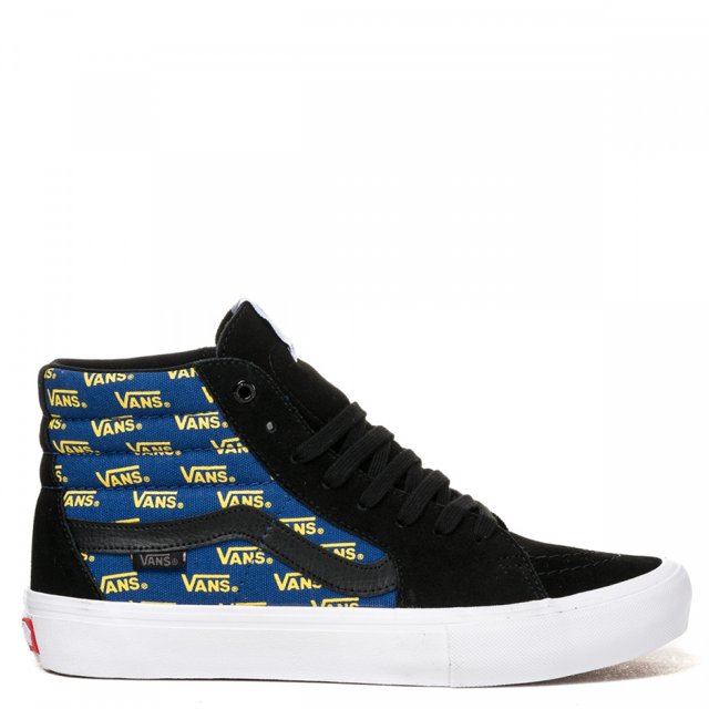 Vans SK8 Hi Pro Black/Cyber Yellow Men's Classic Skate Shoes Size 11.5