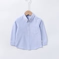 thumbnail image 2 of Boys' Button Down Shirts Boys Formal Outfit Blue Uniform Shirts for Boys School Shirt for Toddler Boy Boys Girls Fashion, 2 of 7