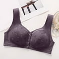 thumbnail image 3 of Wensltd Women's Wireless Front Closure Bra Lightly Padded Everyday Comfort Full Coverage Plus Size Bras, 3 of 8
