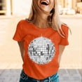 thumbnail image 2 of DHFJKG Disco Party T Shirts For Women Short Sleeve Crewneck Loose Fit Soft Graphic Tee Summer Fashion Outfits Lightweight Versatile Tops, 2 of 5