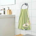thumbnail image 3 of Yayeee 100% Cotton Hand Towels for Bathroom 16" x 28" Soft Absorbent Kitchen Towel, Light Green Martini, 3 of 7