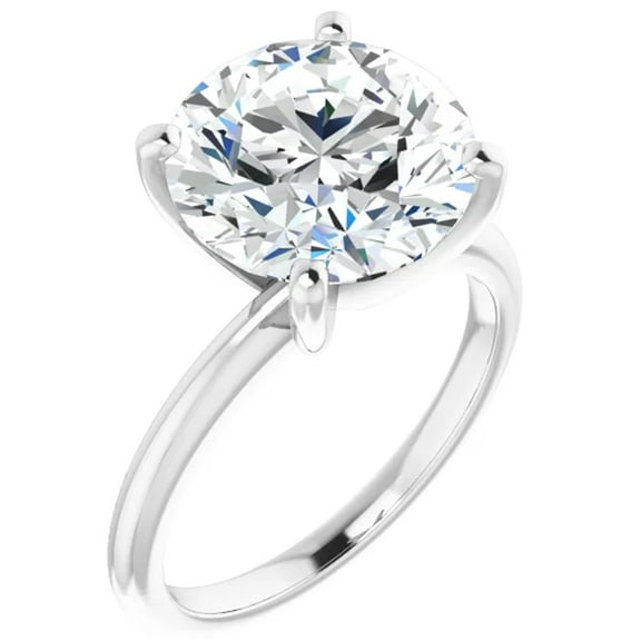 Round Lab Diamond Engagement Ring 3 Carat Solitaire Setting