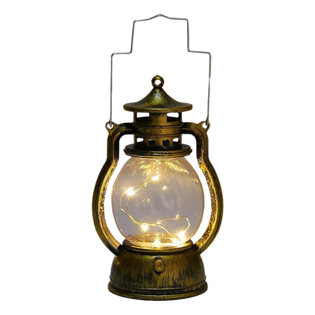 Lámpara decorativa de aceite, lámpara de vela electrónica, lámpara de Oro bronce Sunnimix pequeña lámpara de aceite