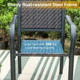 thumbnail image 4 of Sophia & William 7 Pieces Outdoor Patio Dining Set with Swivel & Fixed Wicker Chairs and Steel Table for 6, 4 of 12