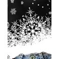 thumbnail image 4 of DYMADE Women Christmas V-neck Irregular Splicing Printed Long Sleeve Loose Casual T-shirt, 4 of 4