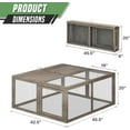 thumbnail image 2 of Portable Folding Chicken Coop Rabbit Hutch, Small Animal Playpen with Top & Side Doors for Chickens, Rabbits, and Poultry, 45.5 x 42.5 x 20 inch Grey, 2 of 7