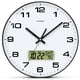 thumbnail image 1 of Reloj de pared TIMESS con pantalla LCD silenciosa de 12 esferas que no hace tictac, 1 of 5