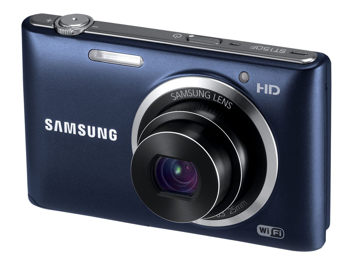 Aceptado equipo Espesar Samsung SMART Camera ST150F - Digital camera - compact - 16.2 MP - 720p - 5x  optical zoom - Wi-Fi - cobalt black - Walmart.com