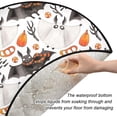 thumbnail image 3 of Coolnut Halloween Bat Spooky Christmas Tree Mats Waterproof Tree Skirt, Watercolor Xmas Tree Stand Tray Mat Floor Protector Pad for Holiday Party Decoration, 28.3", 3 of 6