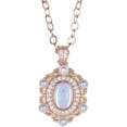 thumbnail image 2 of Collier Fleur de Perle en Opale Argentée, Collier Pierre de Naissance en Opale de Feu pour Femmes, 2 of 7
