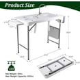 thumbnail image 2 of WSYW Folding Fishing Cleaning Table, Portable Camping Outdoor Table, Double Sink Table with Faucet for Picnic Camping Gardening, Style B, 2 of 8