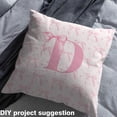 thumbnail image 2 of jejeloiu Personalized Letter D Fabric by the Yard 5 Yards,Monogrammed Theme Fabric for Sewing,Pink Princess Bowtie Home Decor Fabric by the Yard For Girls,Ultra Soft Bedroom Decor, 2 of 6