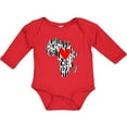 thumbnail image 3 of Inktastic Black History Month Ink Print African Heart Boys or Girls Long Sleeve Baby Bodysuit, 3 of 5