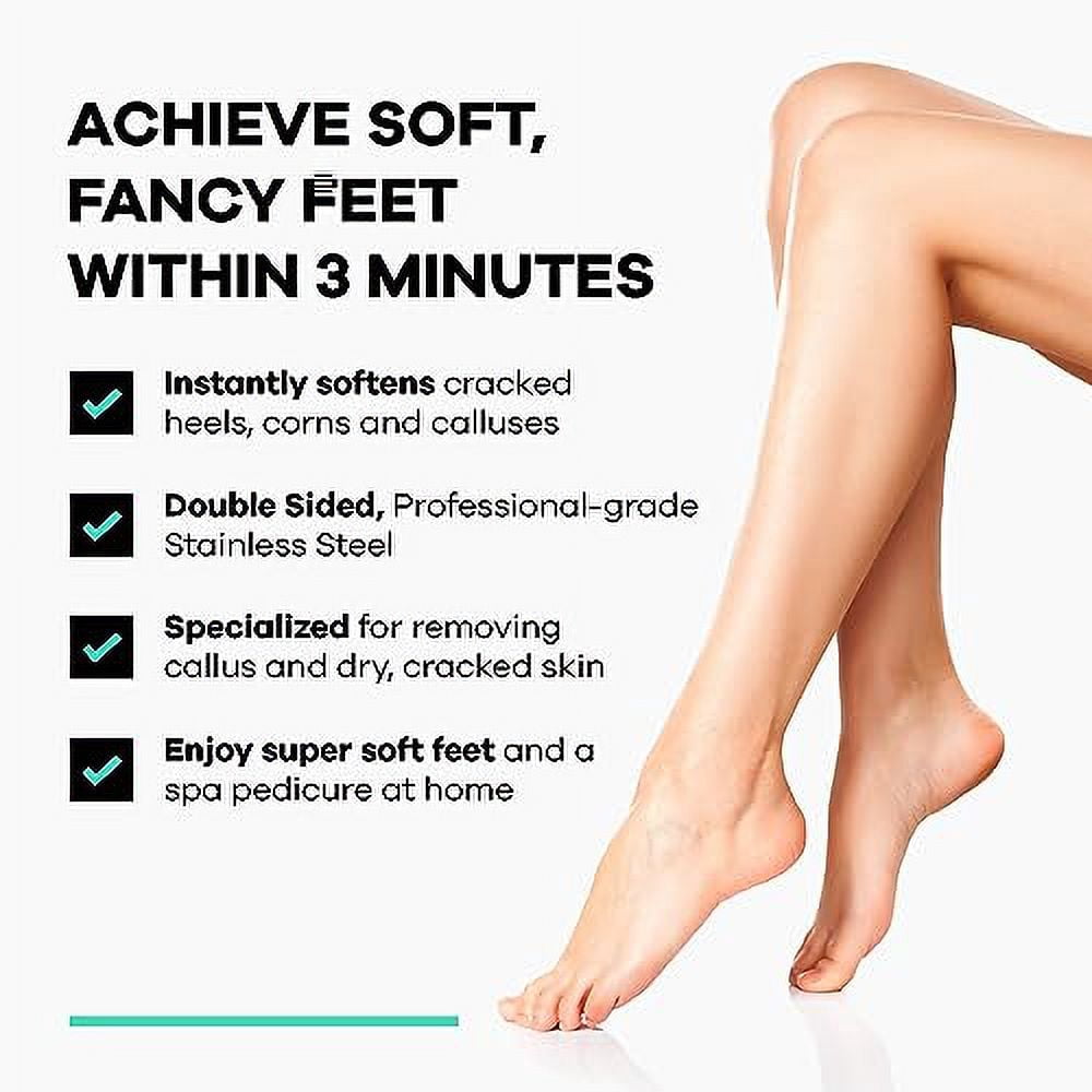 Dermasuri Callus Remover with Spray-on Formula and Foot File, Soften Cracked Heels for Dry Skin