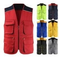 thumbnail image 2 of ZHaobin Mens Active Work Utility Waistcoat Fishing Vest Photography Work Multi-Pockets Outdoors Journalist's Vest Sleeveless Jackets (Navy Blue,XXL-Full Chest116cm), 2 of 7