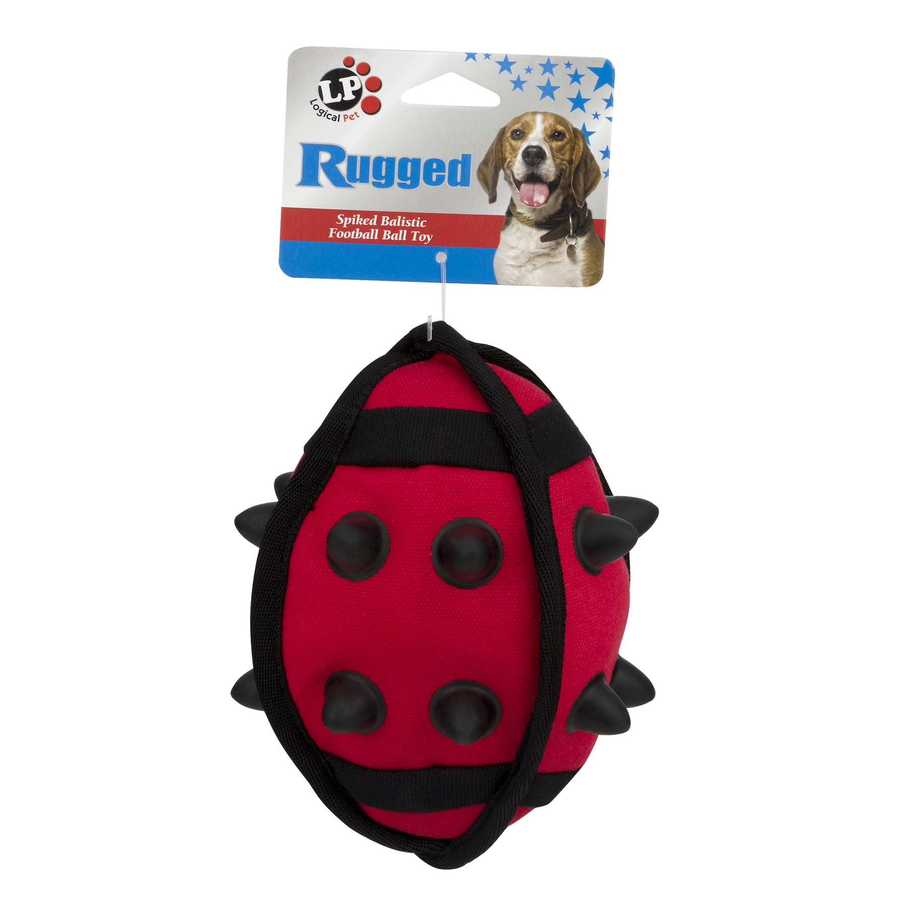 Logical Pet Rugged Spiked Balistic Football Dog Toy
