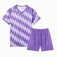 thumbnail image 2 of KPOPLK Toddler Boys Short Set 2 Piece Summer Outfit with T-Shirts & Shorts - Activewear Clothes for Toddler & Little Boys Size 9-10 Years,Purple, 2 of 4