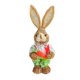 thumbnail image 1 of Easter Bunny Decor Easter Straw Bunny Figurine, 14" Rabbit Statue with Carrots Outdoor Porch Decorations, Straw Standing Bunnies Figurine, Spring Decorations for Home Farm (E), 1 of 6