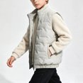 thumbnail image 5 of YUANxueke Boys Puffer Vest Zip Up Stand Collar Casual Fleece Lined Quilted Sleeveless Jackets with Pockets for 7-16 Years, 5 of 8