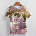 thumbnail image 3 of Butterfly Dancing Women's Short Sleeve T-Shirt Crew Neck Casual Summer Trendy Loose Fit Tops, 3 of 6