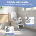 thumbnail image 3 of Potty Training Seat Detachable Toddler Toilet Seat Ladder with Adjustable Height PVC Soft Cushion for Toddlers Boys Girls, 3 of 11