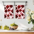 thumbnail image 3 of Red Geometric Moroccan Kitchen Towels Set of 3, Abstract Art Red Ombre Modern Absorbent Dish Towels for Kitchen, Microfiber Hand Towel, Quick Drying Tea Towel for Cleaning Decorative Dishcloths, 3 of 7