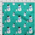 thumbnail image 4 of oneOone Polyester Spandex Turquoise Green Fabric Merry Christmas Sewing Material Print Fabric By The Yard 56 Inch Wide, 4 of 5