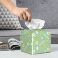 thumbnail image 6 of Lsque Easter with eggs and flowers Printed Tissue Box Cover Holder, Facial Paper Organizer Dispenser,Square with Bottom Belt, PVC Leather Decorative Organizer, 6 of 7