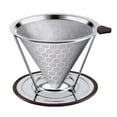 thumbnail image 1 of Lubelski Stainless Steel Home Coffee Filter Reusable Pour Over Dripper Non-slip Strainer, 1 of 7