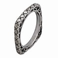 thumbnail image 3 of Sterling Silver Stackable Expressions Polished Black-plate Square Ring - Size 10, 3 of 3