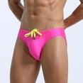 thumbnail image 5 of guisaled Men Swim Brief Sexy Bikini Swimwear Low Rise Quick Dry Swim Thong Solid Colors Strech Comfort Swimming Trunks with Drawstring, 5 of 8