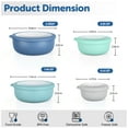 thumbnail image 2 of Walchoice 8-Piece Mixing Bowls with Airtight Lids, Plastic Wide Prep Bowls Nesting Bowl Set for Storage, Preparing, Freezer & Dishwasher Safe - Dark Blue, 2 of 7