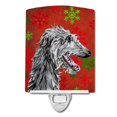 thumbnail image 1 of Carolines Treasures SC9765CNL Scottish Deerhound Red Snowflakes Holiday Ceramic Night Light, 1 of 1