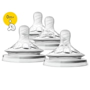 Philips Avent Natural Baby Bottle Newborn Nipple, 0M+, 4pk, SCF651/43