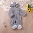 thumbnail image 5 of Agkizg Baby Girls Hooded Fleece Footed Romper, Full Length Plushes Jumpsuit, Thick Warm Infant Winter Outfit, 5 of 6