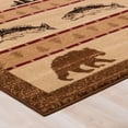 thumbnail image 5 of Brown Moose with Fish Print Outdoor Wilderness Area Rug (7' 7" x 10' 6"), 5 of 5