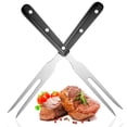 thumbnail image 1 of Greeniant 2 piezas de tenedor para parrilla, accesorios profesionales para asar a la parrilla, mango de madera, tenedores para barbacoa, carne Estufas de camping, 1 of 6