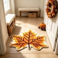 thumbnail image 7 of Fall Doormat Pumpkin Maple Leaves Rectangular Skidproof Mat 19.69x23.62in Polyester Skidproof & Soft for Bathroom Kitchen Porch Entryway Thanksgiving Fall Doormat by MPOISVA, 7 of 7