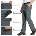thumbnail image 4 of POENTAB Mens Convertible Hiking Pants Quick Dry Zip Off Cargo Pants Fishing Travel Parachute Safari Casual Work Sweatpants with Belt, 4 of 9