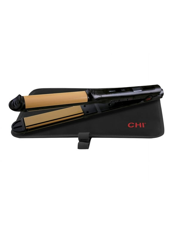 CHI Air Tourmaline Ceramic 0.75" 3-in-1 Flat Iron Hair Straightener, Ionic, Black