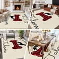 thumbnail image 5 of Area Rug for Living Room, Black Red Buffalo Plaid Non-Slip Indoor Large Carpet for Bedroom/Dining Room, Bones Cute Dogs Pets Washable Low-Profile Rectangle Floor Runner Rugs - 6 x 9 Ft, 5 of 8