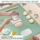 thumbnail image 3 of Tapete de silicona POWKOL extragrande para repostería (71 x 50 cm), antiadherente, con borde alto, apto para uso alimentario, ideal para amasar galletas, macarrones, tapete multiusos y mantel, 3 of 6