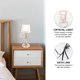 thumbnail image 2 of Lámpara de mesa decorativa para dormitorio (enchufe estadounidense), 2 of 6