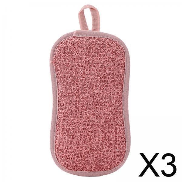 3x6x Esponja De Limpieza Esponjas Multiusos Cocina Para Ollas Sartenes Baño Rojo